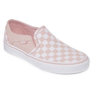 light pink vans checkered